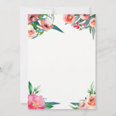 Helder Kleurrijke Leuke Zomer Waterverf Bloemen Ch Kaart (Achterkant)