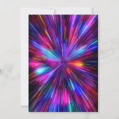 Helder Kleurrijke Roze Neon Glow Tiener Meisje Ver Kaart (Achterkant)