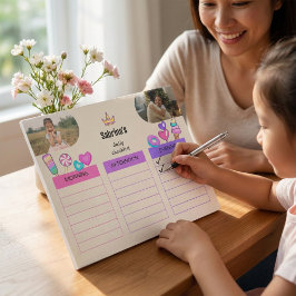 Helder Kleurrijke Schattige Kinderen Dagelijkse Ch Notitieblok
