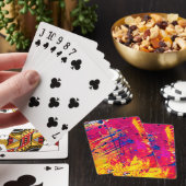 Helder Kleurrijke Spatverf Abstract Pokerkaarten (Insitu)
