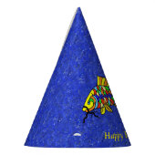 Helder kleurrijke vissen Blauw uitzien Feesthoedjes (Links)