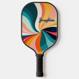 Helder Kleurrijke Wervelingen Persoonlijke Naam Pickleball Paddle