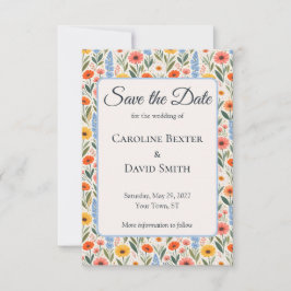 Helder Kleurrijke Wilde Bloemen Save The Date