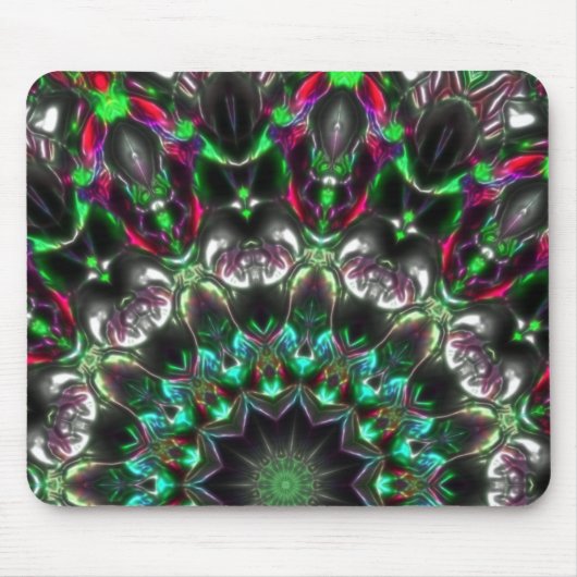 Helder kleurvlak op donker in medaillon-stijl cale muismat (Voorkant)