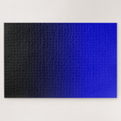Helder kobaltblauw en zwart ombre legpuzzel (Horizontaal)