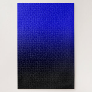 Helder kobaltblauw en zwart ombre legpuzzel