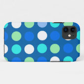 Helder koel, modern blauw, wit, groene stippen. Case-Mate iPhone case (Achterkant (horizontaal))