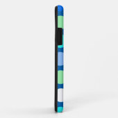 Helder koel, modern blauw, wit, groene stippen. Case-Mate iPhone case (Achterkant/rechts)