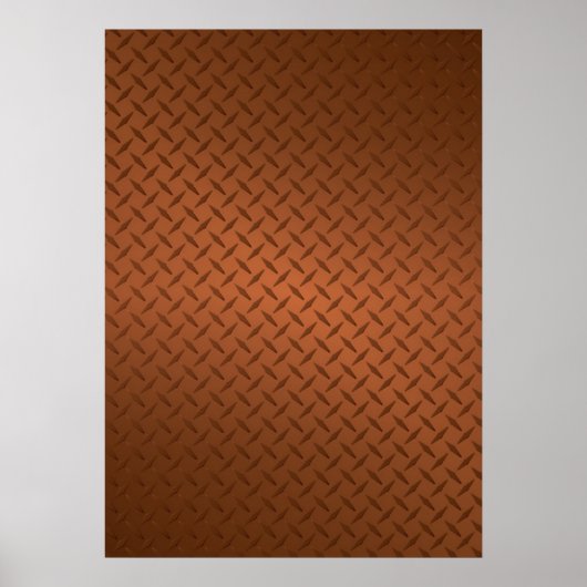 Helder Koper Diamantplaat Patroon Poster (Voorkant)