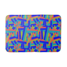 Helder Krachtig Limoen Blauwe Koraal Abstracte Pat
