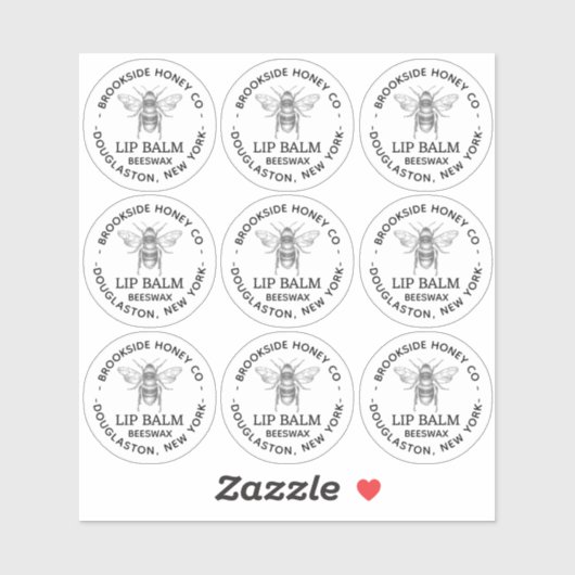 Helder label voor Beeswax Lip balsems (Vel)