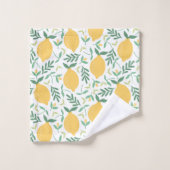 Helder Land Boerderij Geel & Groen Citroenpatroon Bad Handdoek (Wasdoekje)