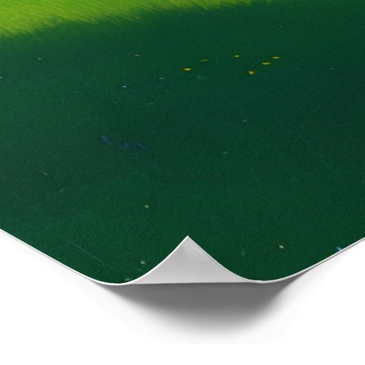 Helder landschap met glooiende heuvels poster (Hoek)