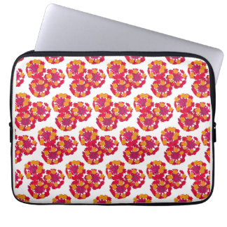 Helder Lantana Bloemen in Roze, Oranje en Rood Laptop Sleeve
