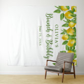 Helder Lemons Bruidsmeisje Bruiloft Foto Booth Ach Wandkleed (In Situ (horizontaal))