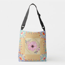 Helder Lente Bloem Fantasie Crossbody Tas