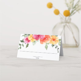 Helder lentebloem zomer roze oranje bloesems plaatskaartje