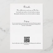 Helder Lentebloemen Bruiloft QR code Folie Uitnodiging (Achterkant)
