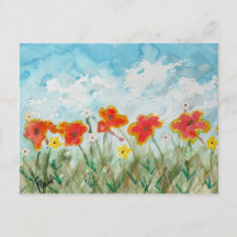 Helder Lentebloemen en Wolken