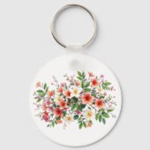 Helder Lentebloemenboeket Sleutelhanger (Voorkant)