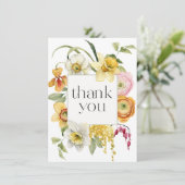 Helder Lentetuin Aquarel Bloemstuk Bedankt (Staand voorkant)