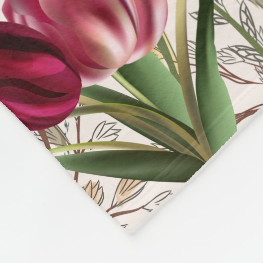 Helder lenteveld. Romantisch patroon Fleece Deken (Hoek)