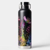 Helder lentewildbloemen waterfles (Voorkant)