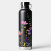 Helder lentewildbloemen waterfles (Achterkant)