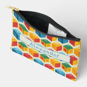 Helder leuk aanpasbare bouwsteenprint etui (Open)