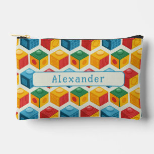 Helder leuk aanpasbare bouwsteenprint etui