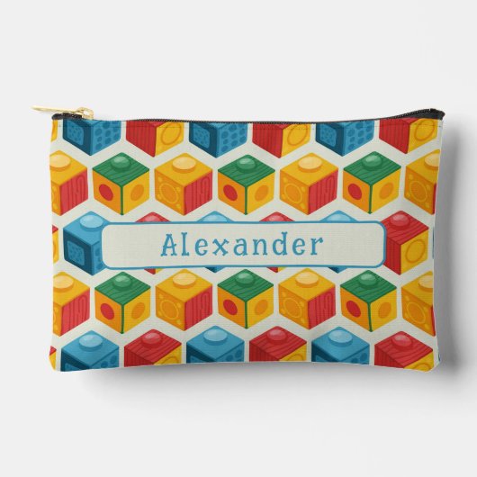 Helder leuk aanpasbare bouwsteenprint etui (Voorkant)