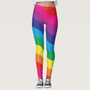 Helder leuk regenboogpatroon leggings