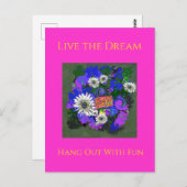 Helder Leven Kleur Plezier Geluk Briefkaart (Voorkant / Achterkant)