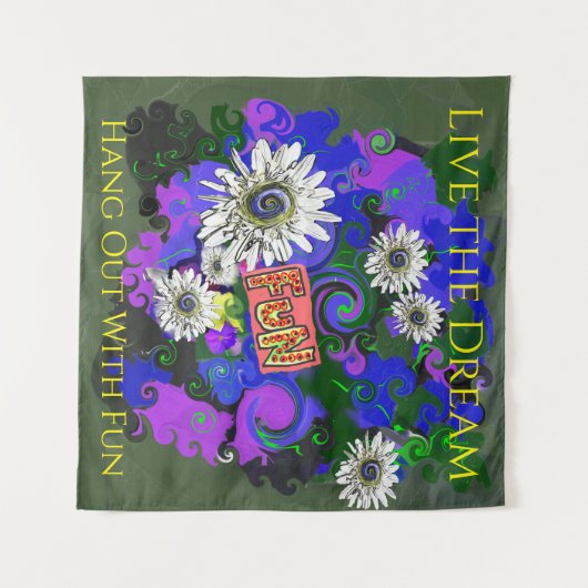 Helder Leven Kleur Plezier Geluk Wandkleed (Voorkant (horizontaal))