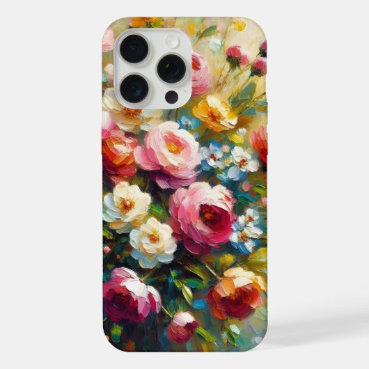 Helder & Levendig Bloemmotief iPhone Hoesje (Achterkant)