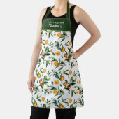 Helder levendig citrus- en bloemengebladerte chef- schort (Insitu)