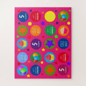 Helder, levendig en kleurrijk - elke dag van een g legpuzzel (Verticaal)