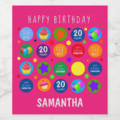 Helder, levendig en kleurrijk - elke dag van een g wijn etiket (Enkel label)