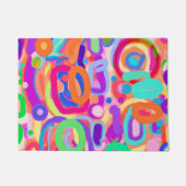 Helder levendig kleurenpatroon deurmat (Voorkant)