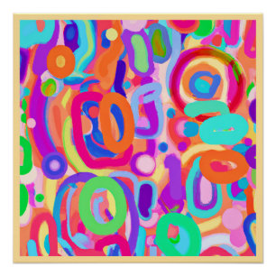 Helder levendig kleurenpatroon perfect poster
