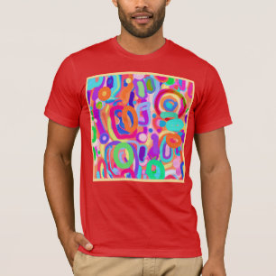 Helder levendig kleurenpatroon t-shirt