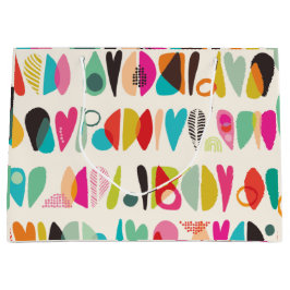 Helder, levendig kleurrijk patroon groot cadeauzakje