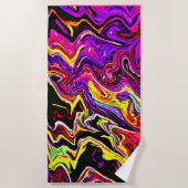 Helder levendig stralingspatroon strandlaken (Voorkant)