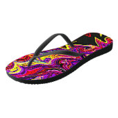 Helder levendig stralingspatroon teenslippers (Schuin)