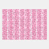 Helder Licht Donker Heet Roze Witte Zigzag Strepen Inpakpapier Vel (Voorkant)
