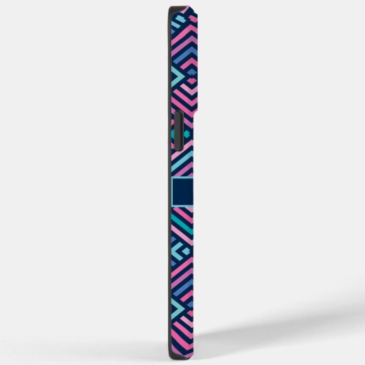 helder licht donkerblauw roze geometrisch Case-Mate iPhone case (Achterkant / Rechts)