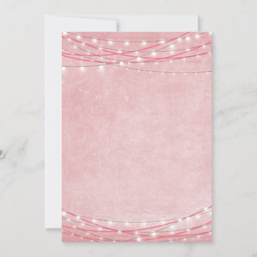 Helder licht - Weddenschap - Roze schaduwen Kaart (Achterkant)