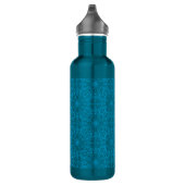 Helder Lichtblauw Geometrisch Symmetriepatroon Waterfles (Rechts)