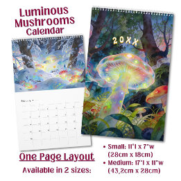 Helder Lichtgevend Psychedelische Paddenstoel Kalender
