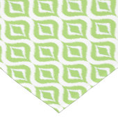 Helder lime groen wit Ikat Ogee Art Patroon Medium Tafelloper (Hoek)